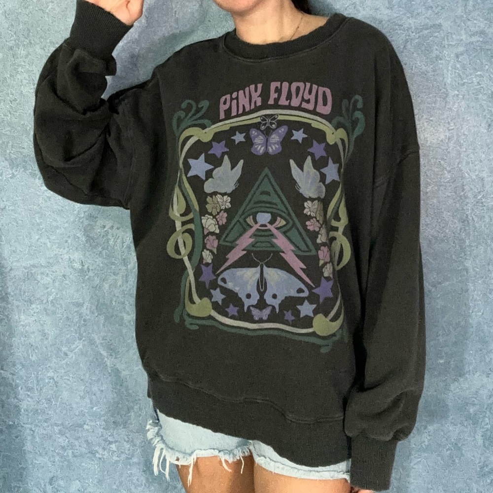 American Eagle Outfitters Pink Floyd Gray Sweatshirt
